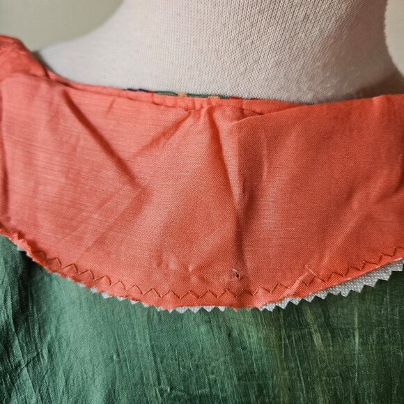 Vintage Chinese Embroidered Silk Robe Green - Picture 12 of 12